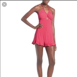 💚Leith Pink Halter Romper Shorts